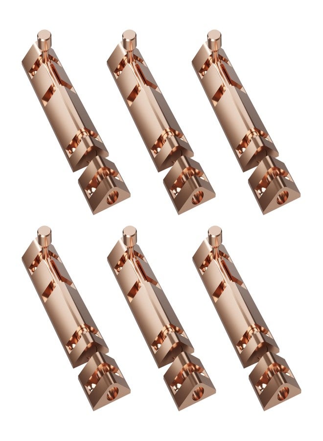 أتلانتيك مزلاج برج مثلثي أطلسي 10 بوصة، مزلاج برج للباب الرئيسي والحمام، مزلاج باب لغرفة النوم، مزلاج برج للمنازل والمكاتب والأبواب والنوافذ، سهل التركيب، لون ذهبي وردي، (عبوة من 6 قطع) - Image 1